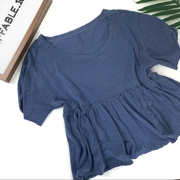 Free People Tops - We The Free Peplum Oversized Tee SZ XS